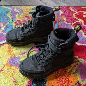 Dr martens black combs tech extra tough poly casual boots us 7